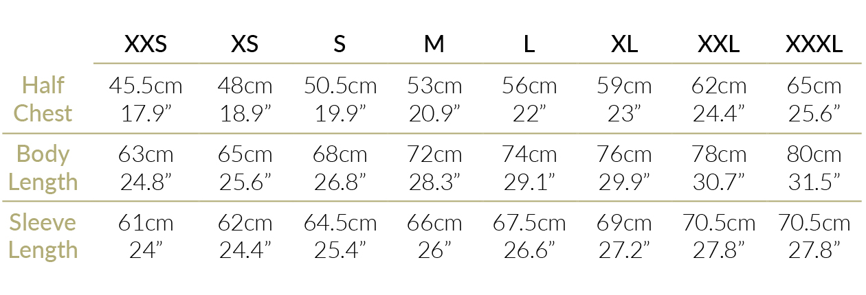 Size Guide Marshall Com