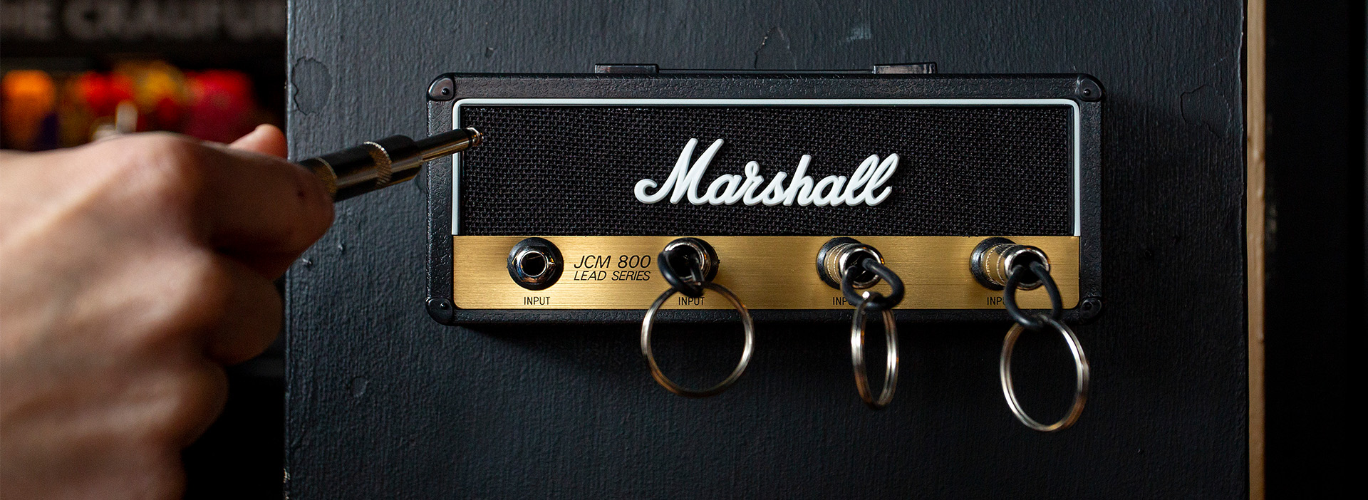 Porta Llaves Jack Rack II + 4 llaveros – Marshall – Music Hall Chile